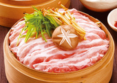 【せいろ蒸し】<br>沖縄県産豚カルビと季節野菜のせいろ蒸し